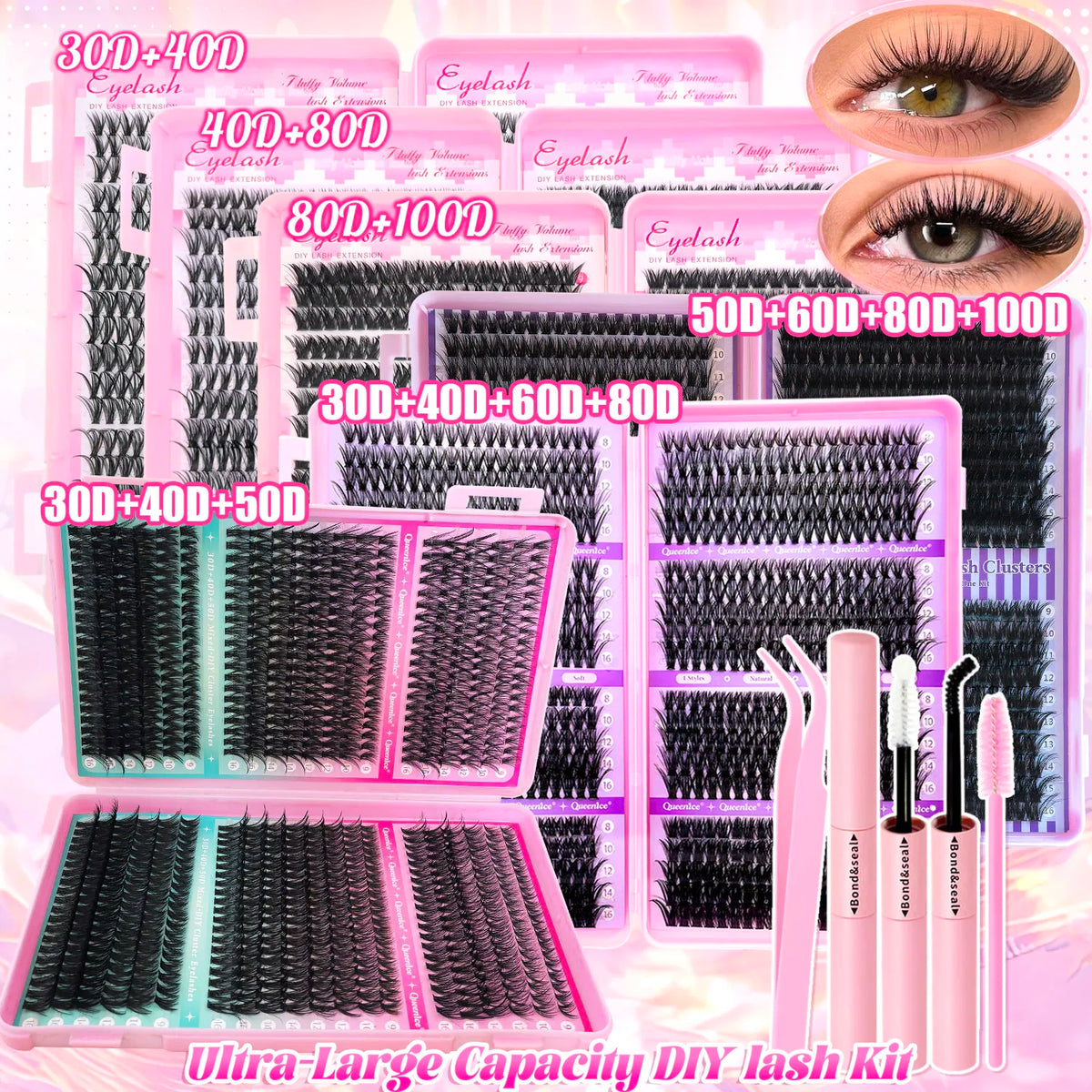 DIY Cluster Lash Extension Kit