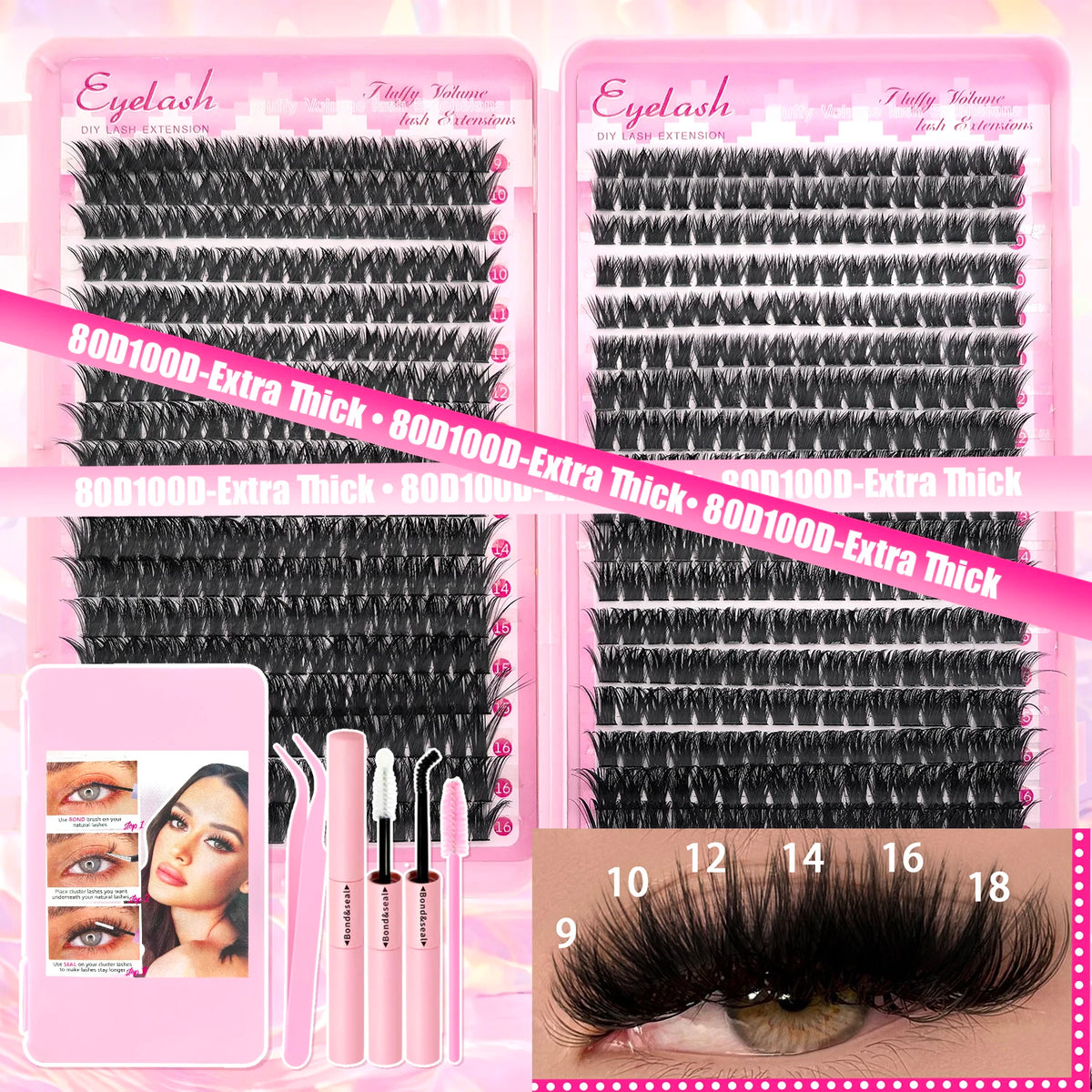 DIY Cluster Lash Extension Kit