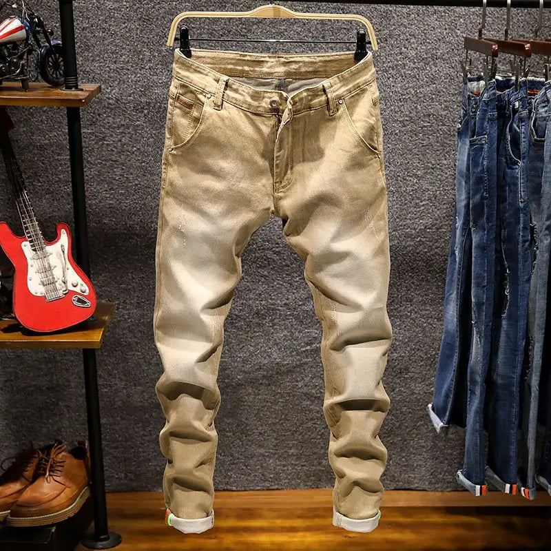 Men's Ripped Slim-Fit Jeans