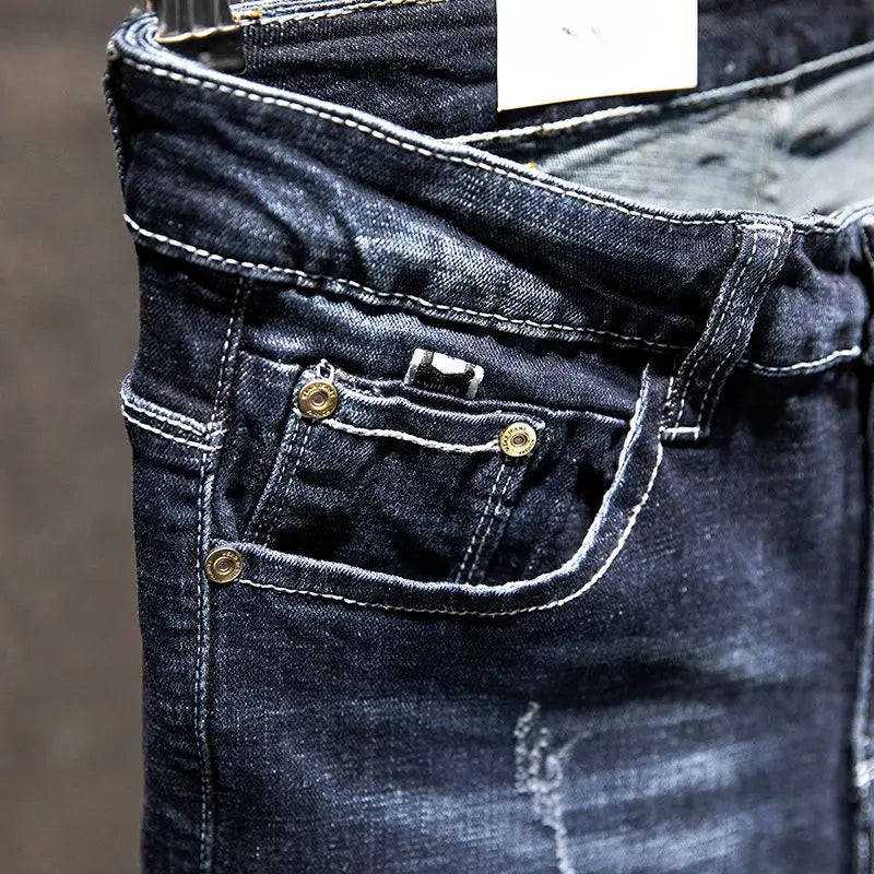 Men's Ripped Slim-Fit Jeans